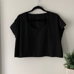 Black American apparel crop top